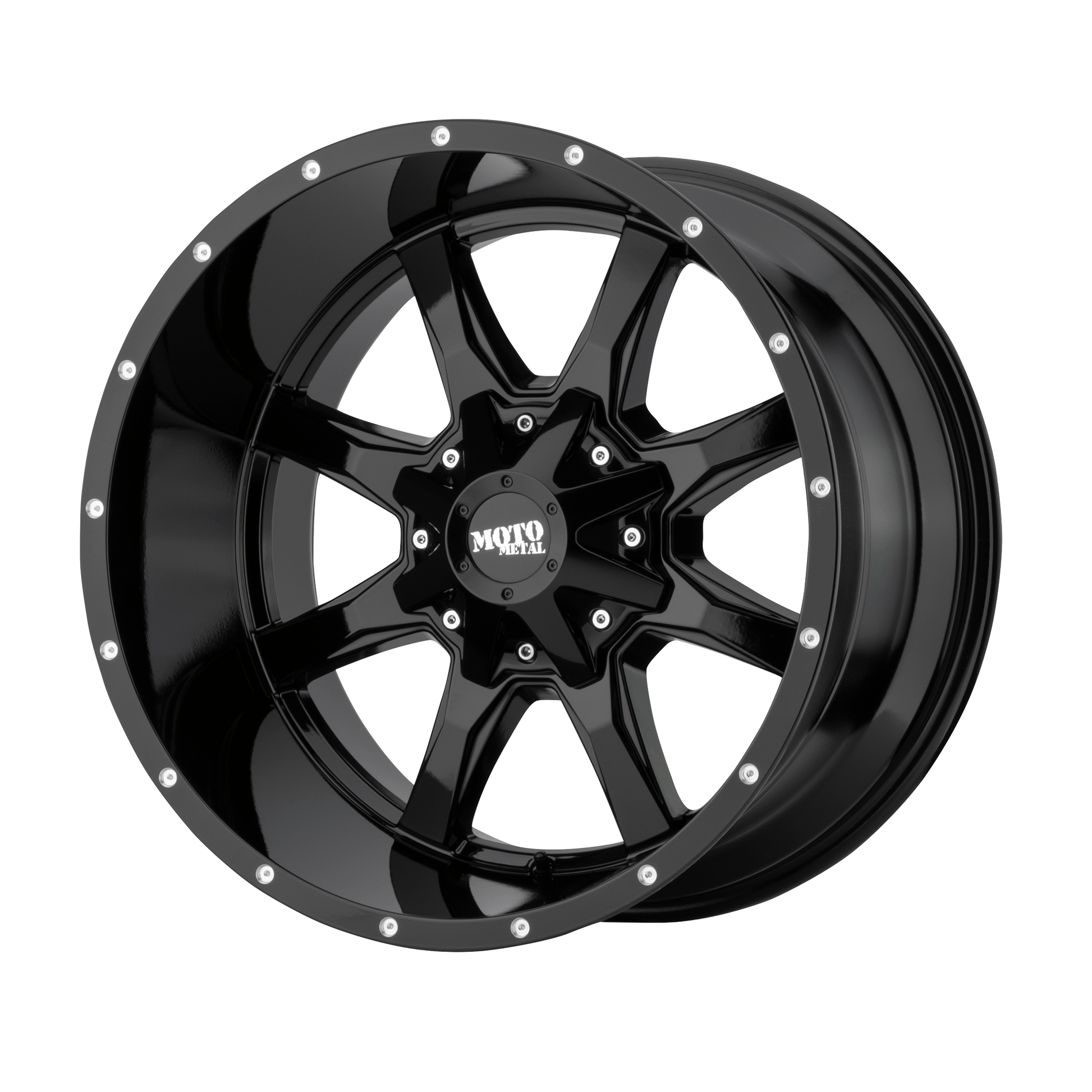 Moto Metal MO970 17x8 Gloss Black W/ Spot Milled Lip 6x135 0mm