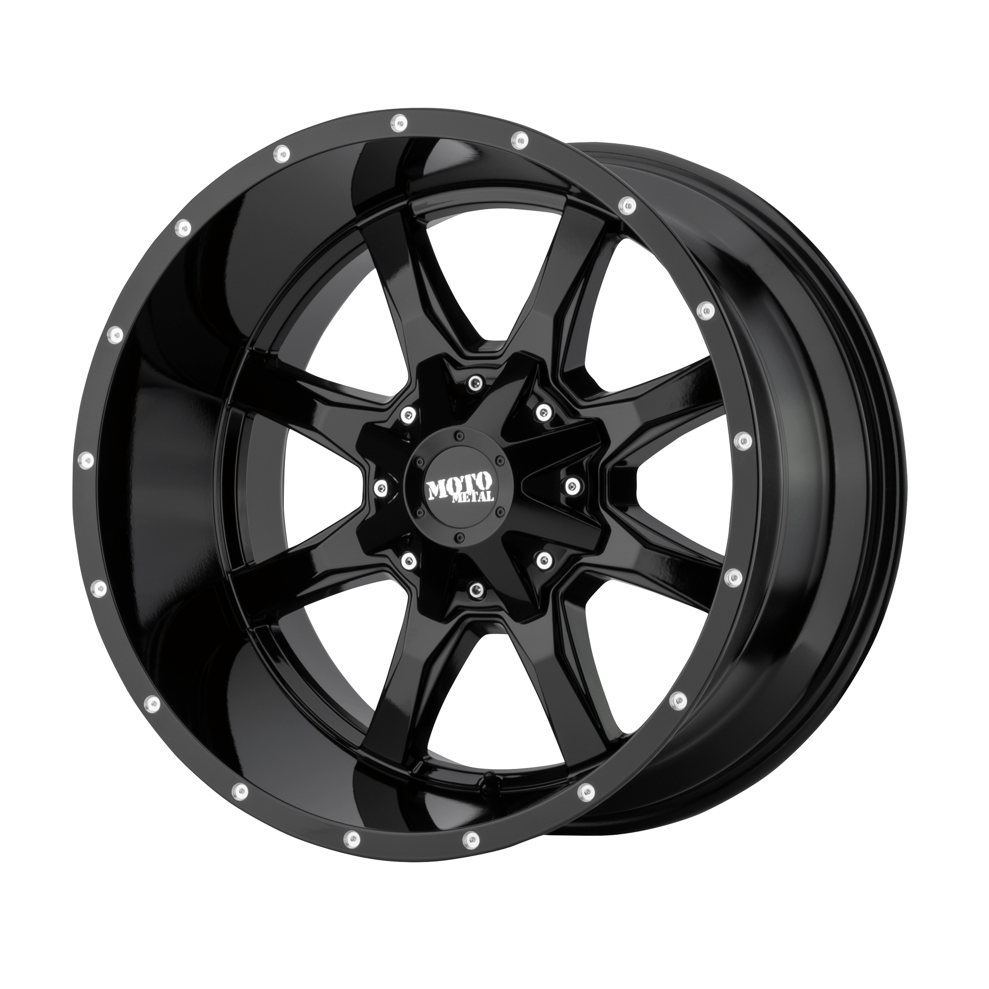 Moto Metal MO970 17x8 Gloss Black W/ Spot Milled Lip 6x135 0mm