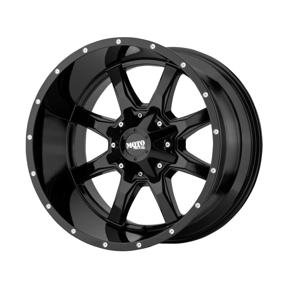 Moto Metal MO970 17x8 Gloss Black W/ Spot Milled Lip 6x135 0mm