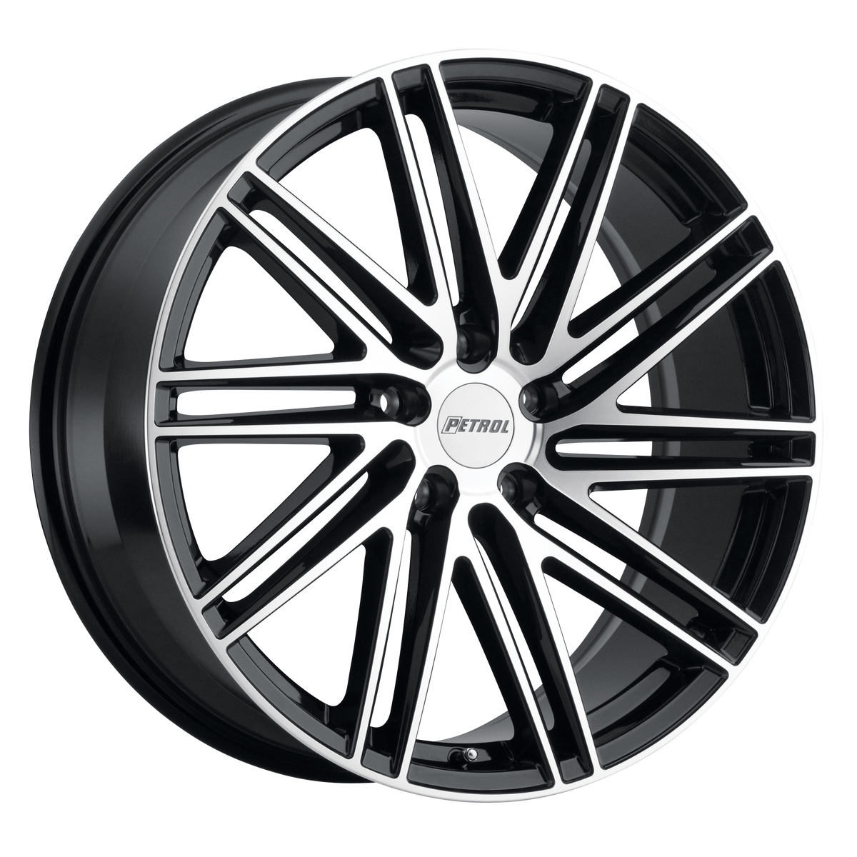 Petrol P1C 17x8 Gloss Black W/ Mach Cut Face 5x114.3 40mm