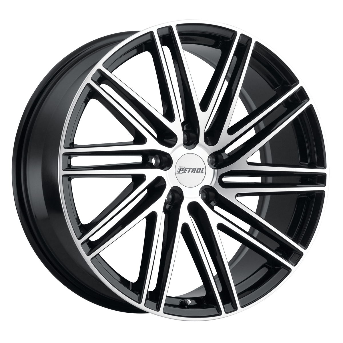 Petrol P1C 18x8 Gloss Black W/ Mach Cut Face 5x114.3 40mm