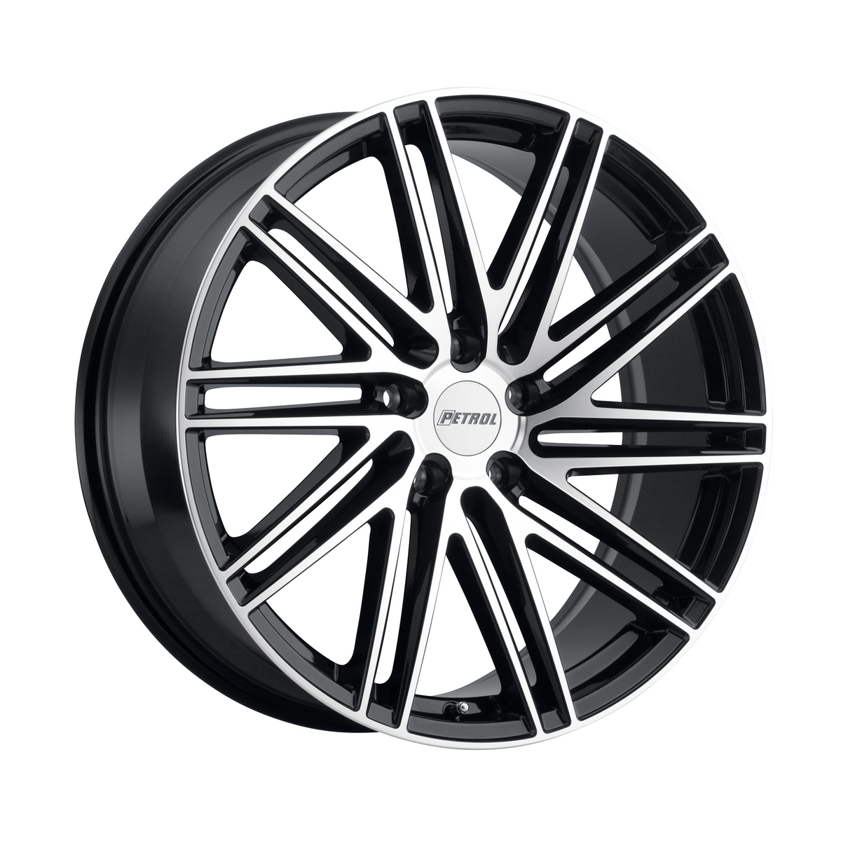 Petrol P1C 18x8 Gloss Black W/ Mach Cut Face 5x114.3 40mm