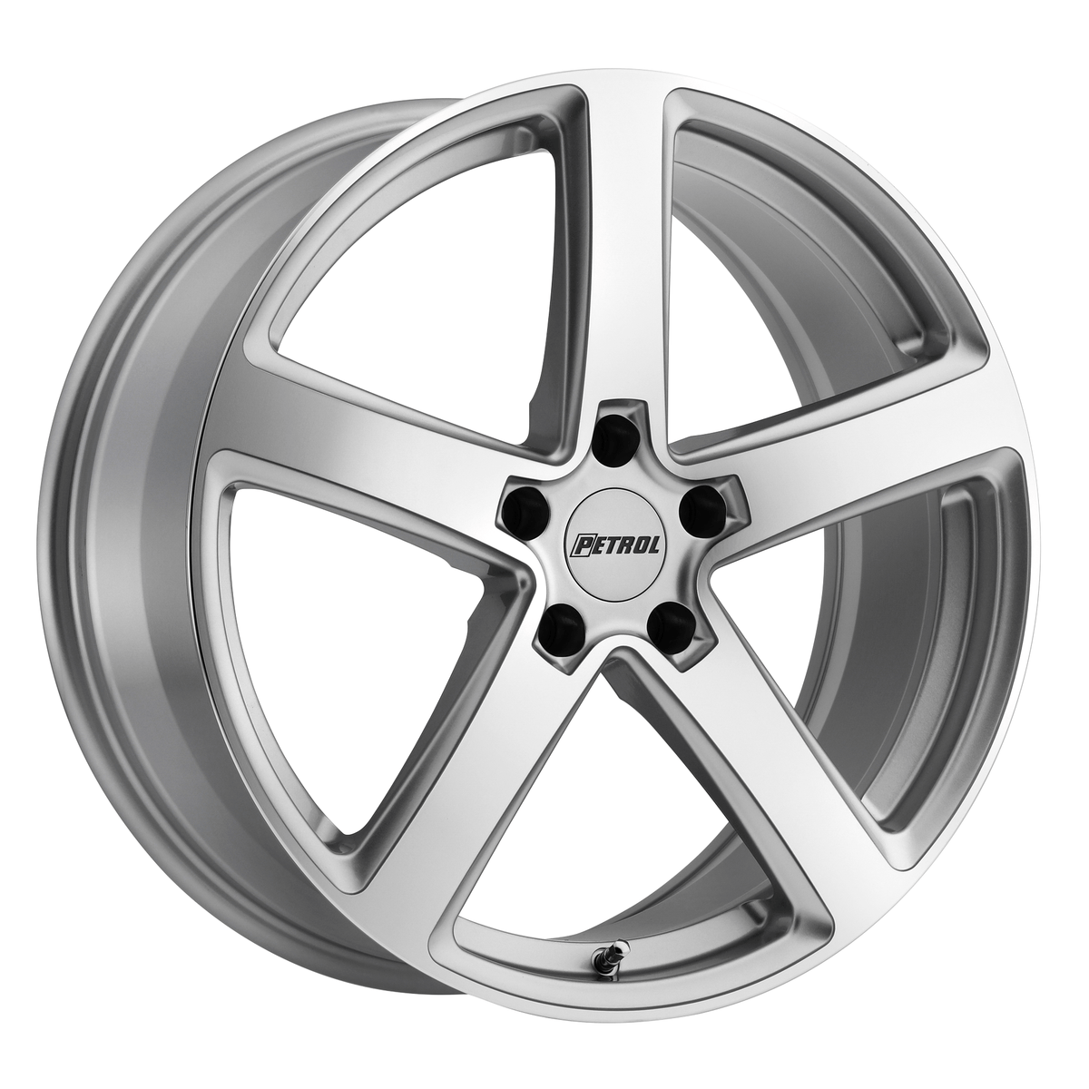 Petrol P2A 18x8 Silver W/ Machined Cut Face 5x114.3 40mm