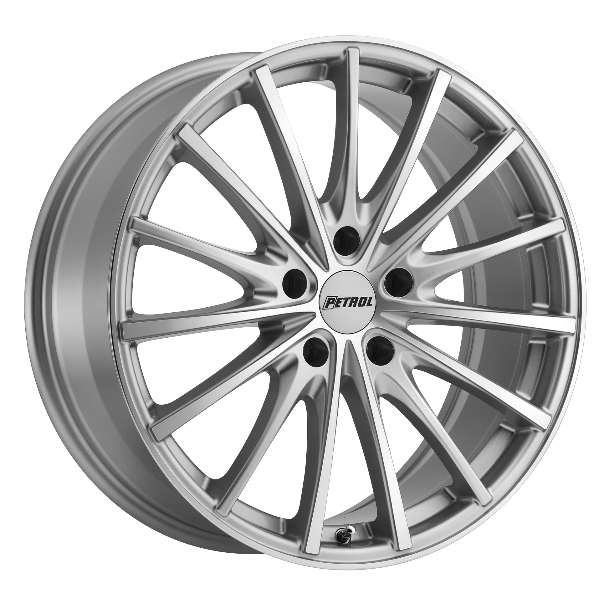 Petrol P3A 17x8 Silver W/ Machined Cut Face 5x114.3 40mm