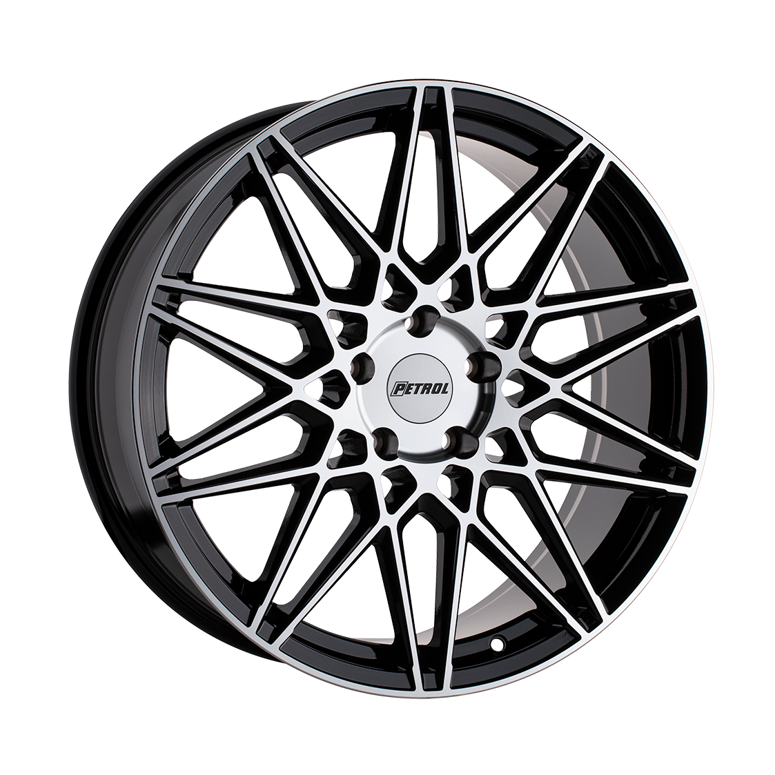 Petrol P3C 20x8.5 Gloss Black W/ Mach Cut Face 5x114.3 40mm