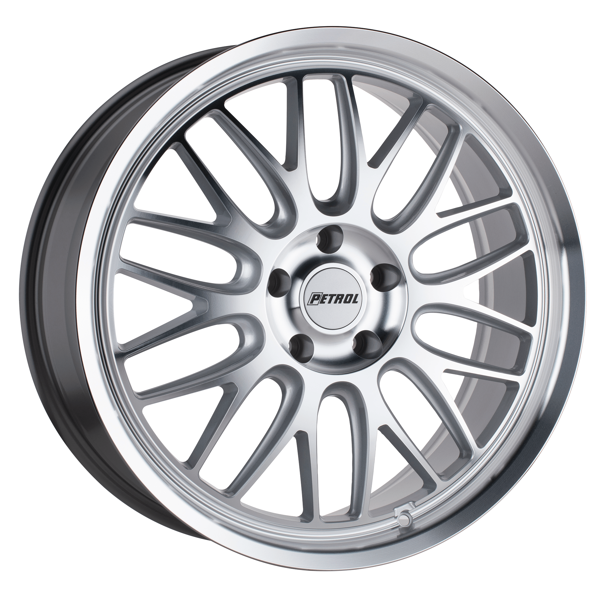 Petrol P4C 17x8 Silver W/ Machined Face & Lip 5x114.3 40mm