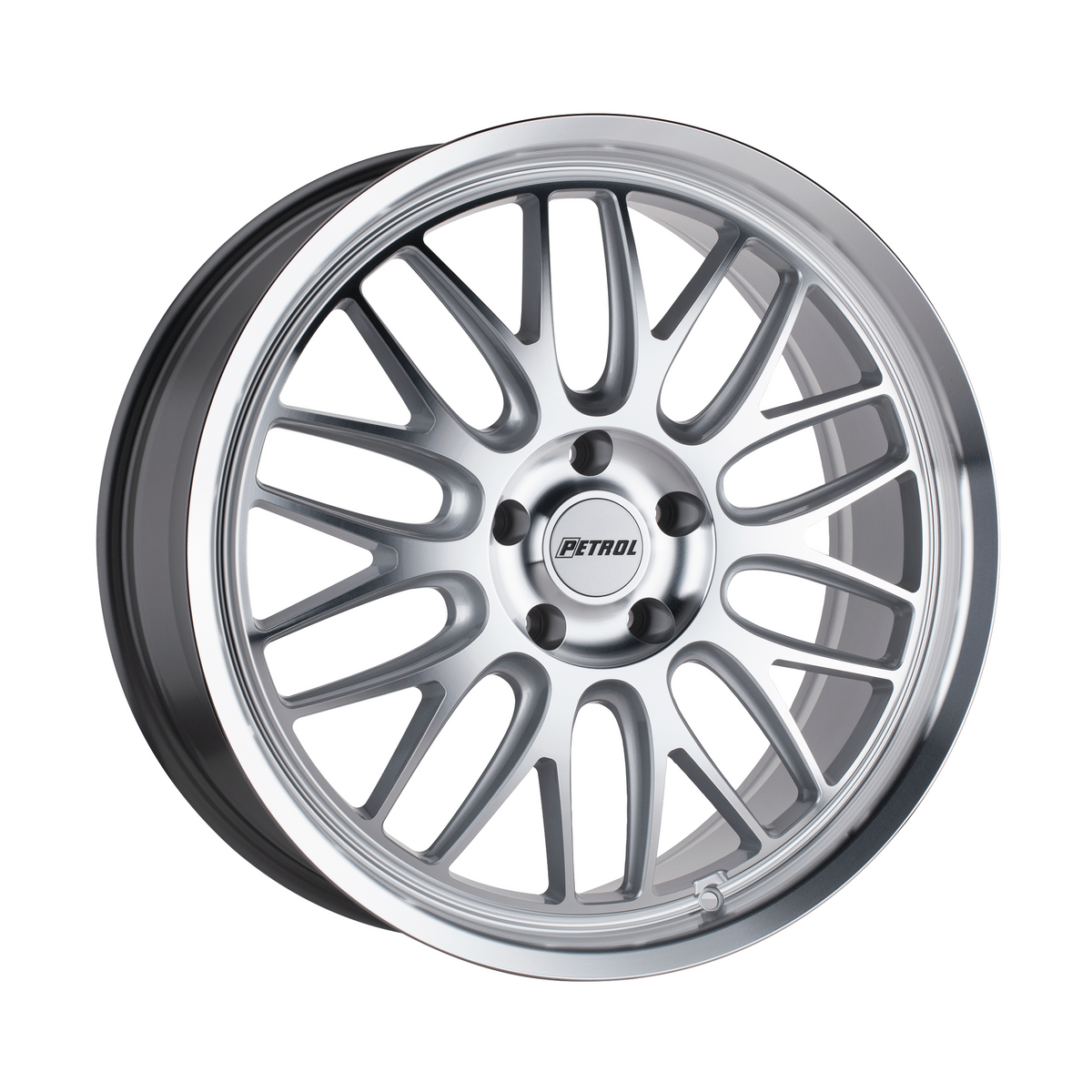 Petrol P4C 18x8 Silver W/ Machined Face & Lip 5x114.3 40mm