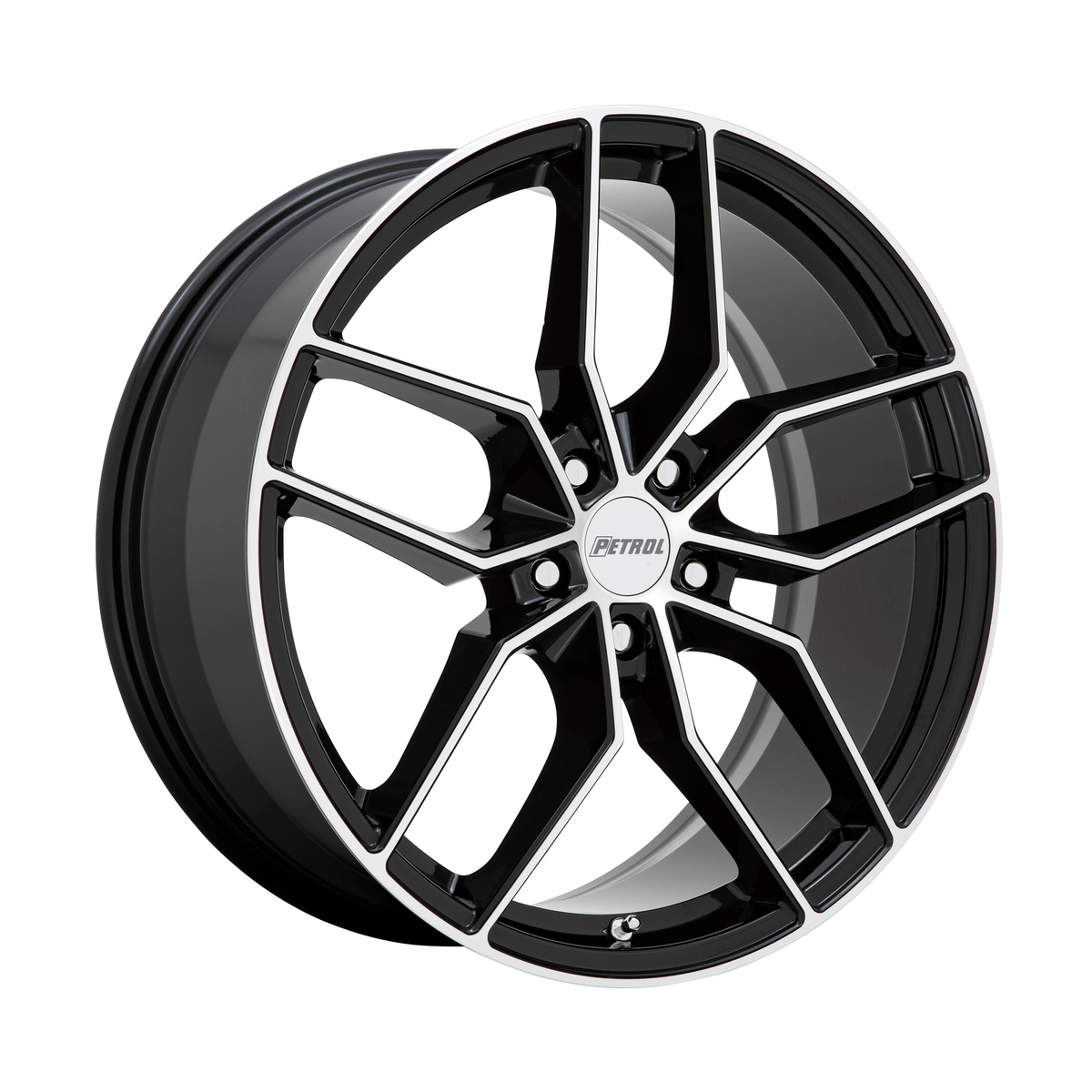 Petrol P5C 19x8 Gloss Black W/ Mach Cut Face 5x114.3 40mm