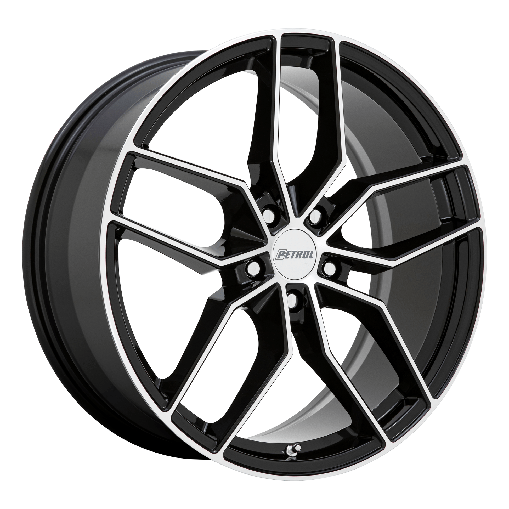 Petrol P5C 18x8 Gloss Black W/ Mach Cut Face 5x114.3 40mm
