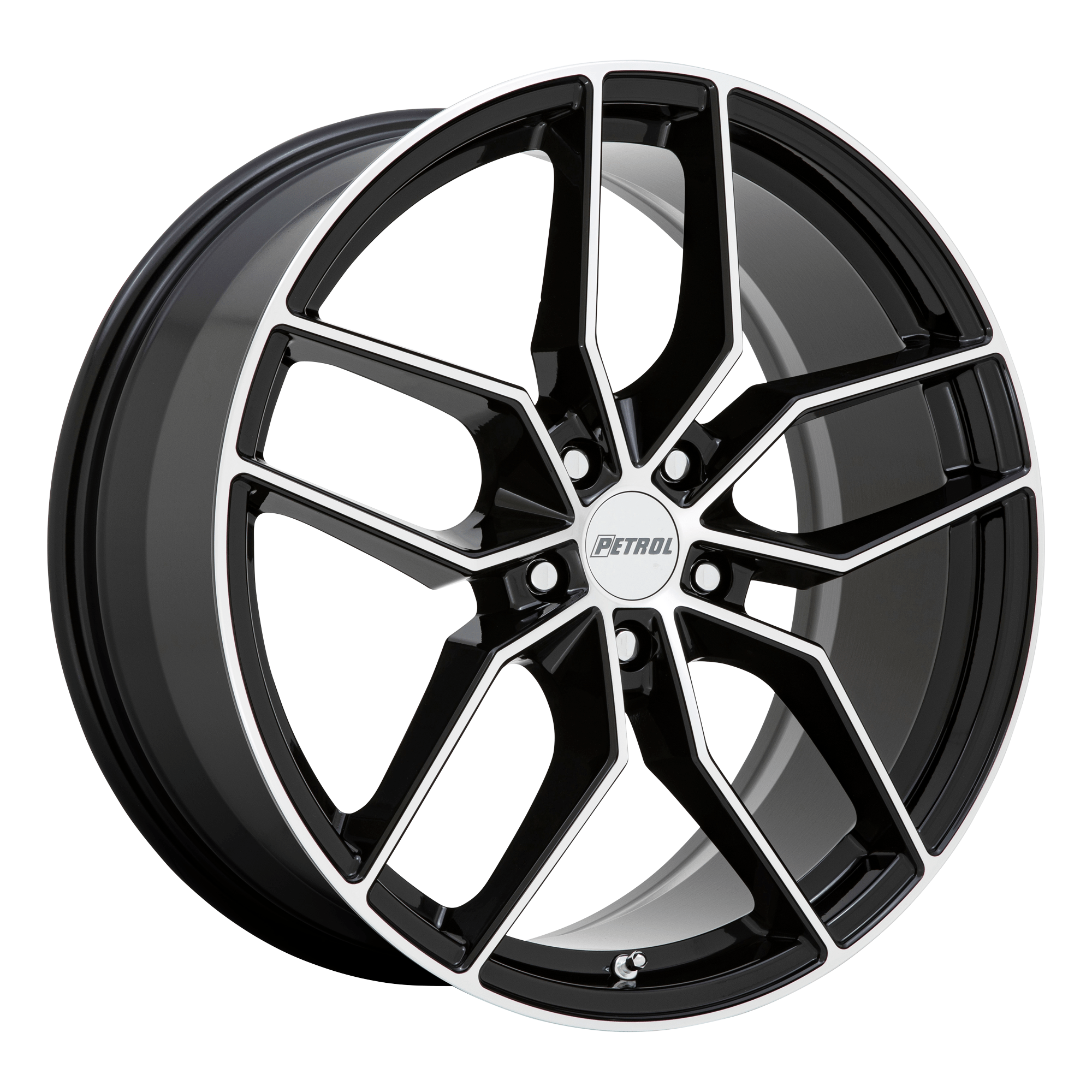 Petrol P5C 18x8 Gloss Black W/ Mach Cut Face 5x114.3 40mm