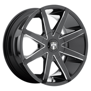 DUB 1PC S109 PUSH 20x8.5 Gloss Black Milled 5x114.3 45mm