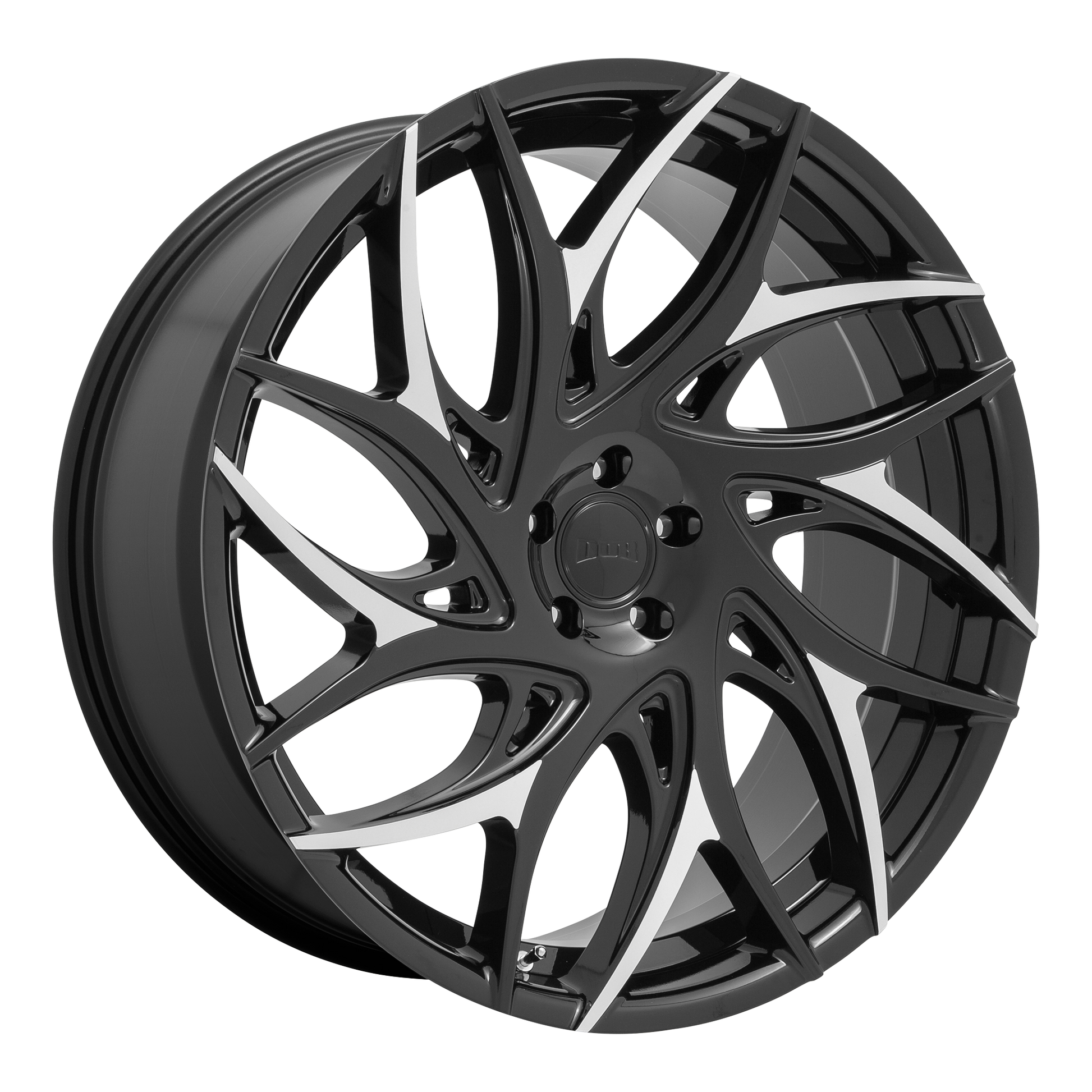 DUB 1PC S259 G.O.A.T. 20x9 Gloss Black W/ Machined Spokes 5x114.3 35mm