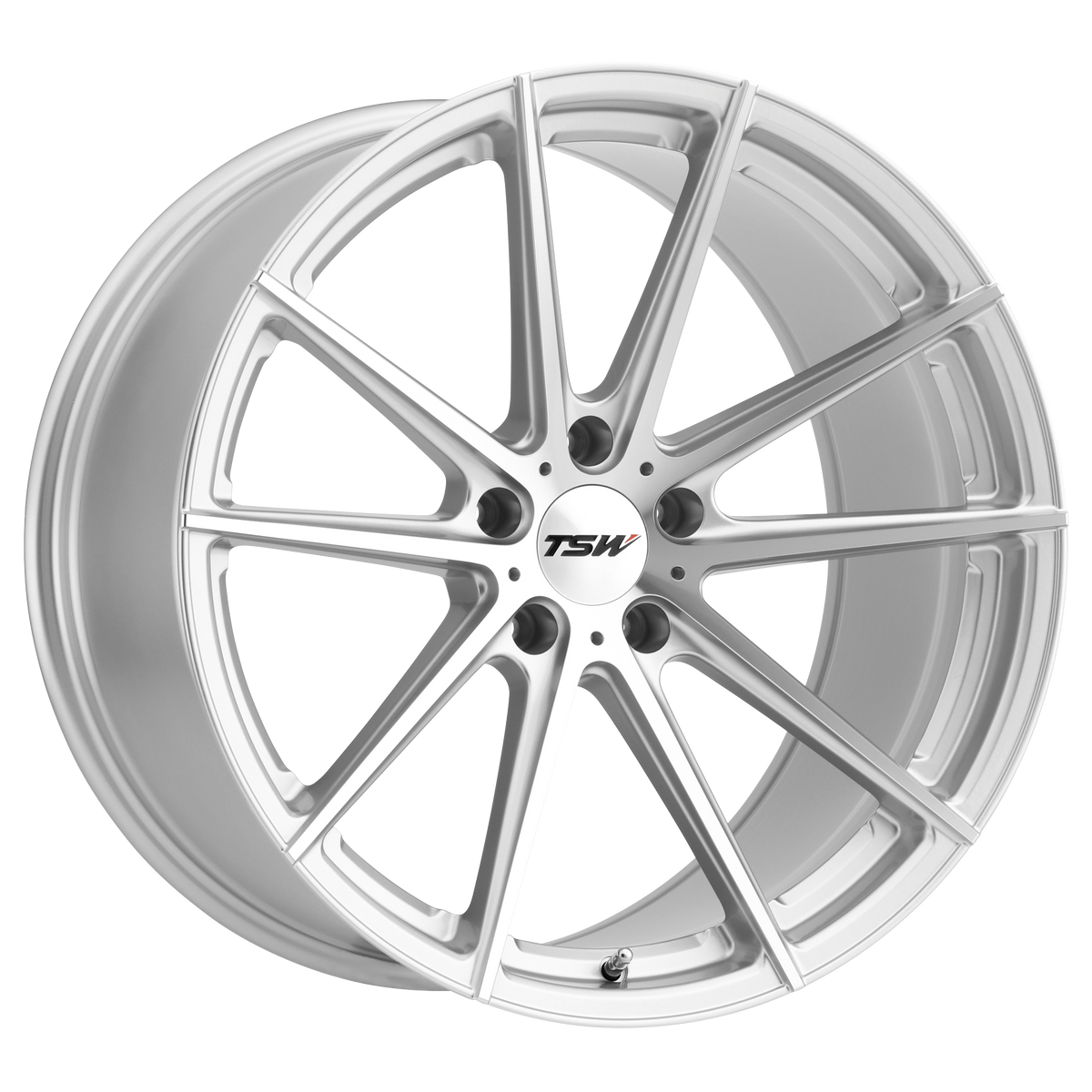 TSW BATHURST 20x10.5 Silver W/ Mirror Cut Face 5x114.3 25mm