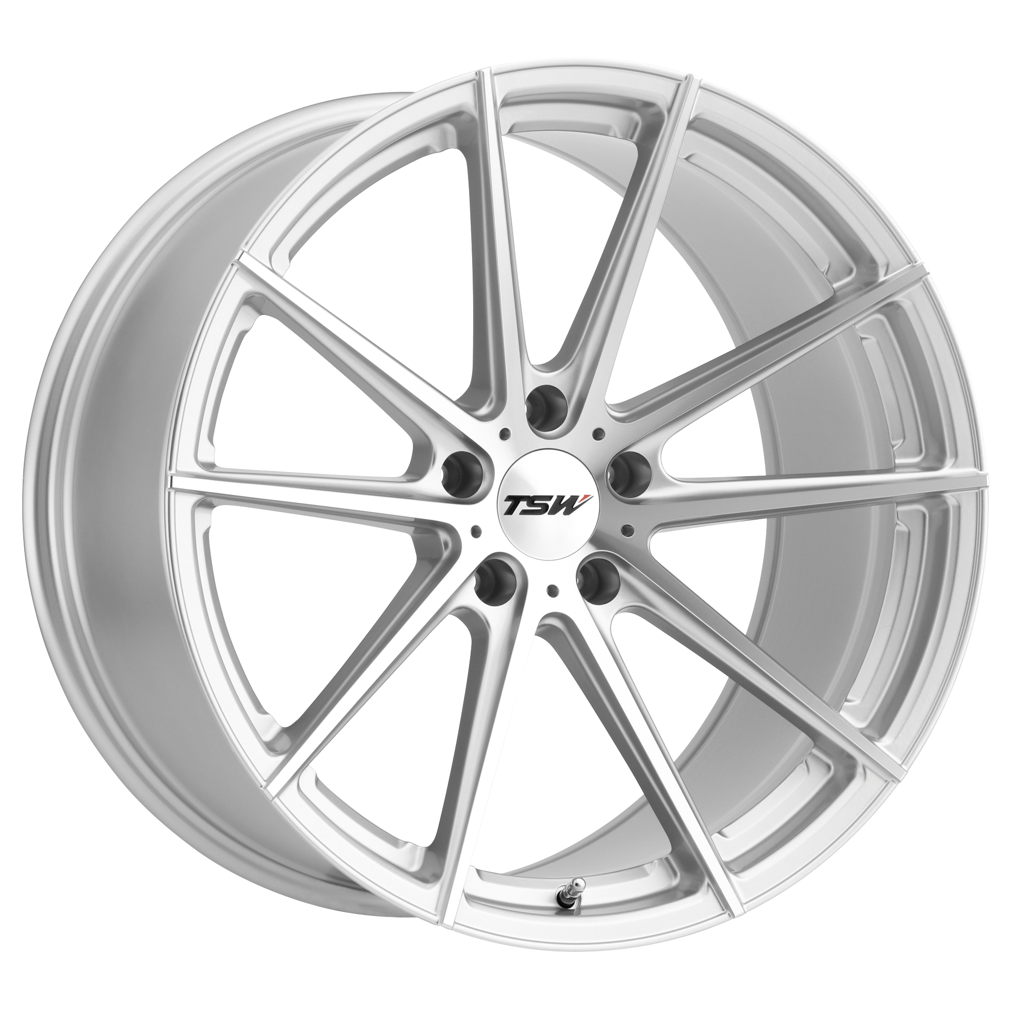 TSW BATHURST 20x10.5 Silver W/ Mirror Cut Face 5x114.3 25mm