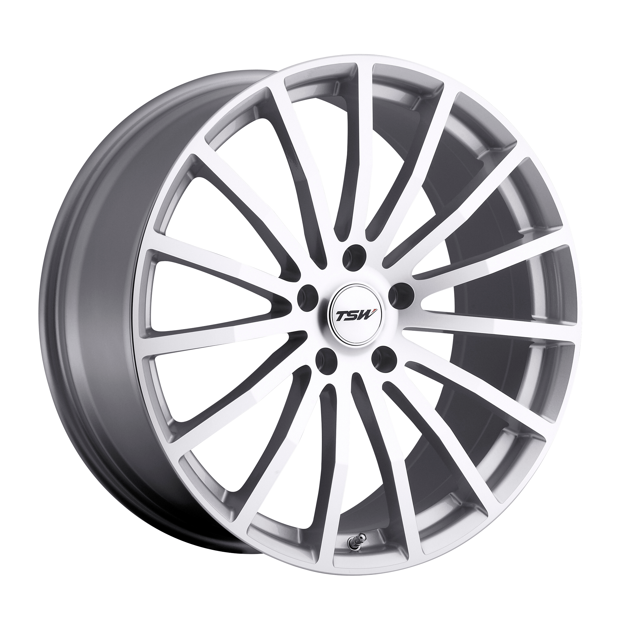 TSW MALLORY 20x10 Silver W/ Mirror Cut Face 5x114.3 25mm