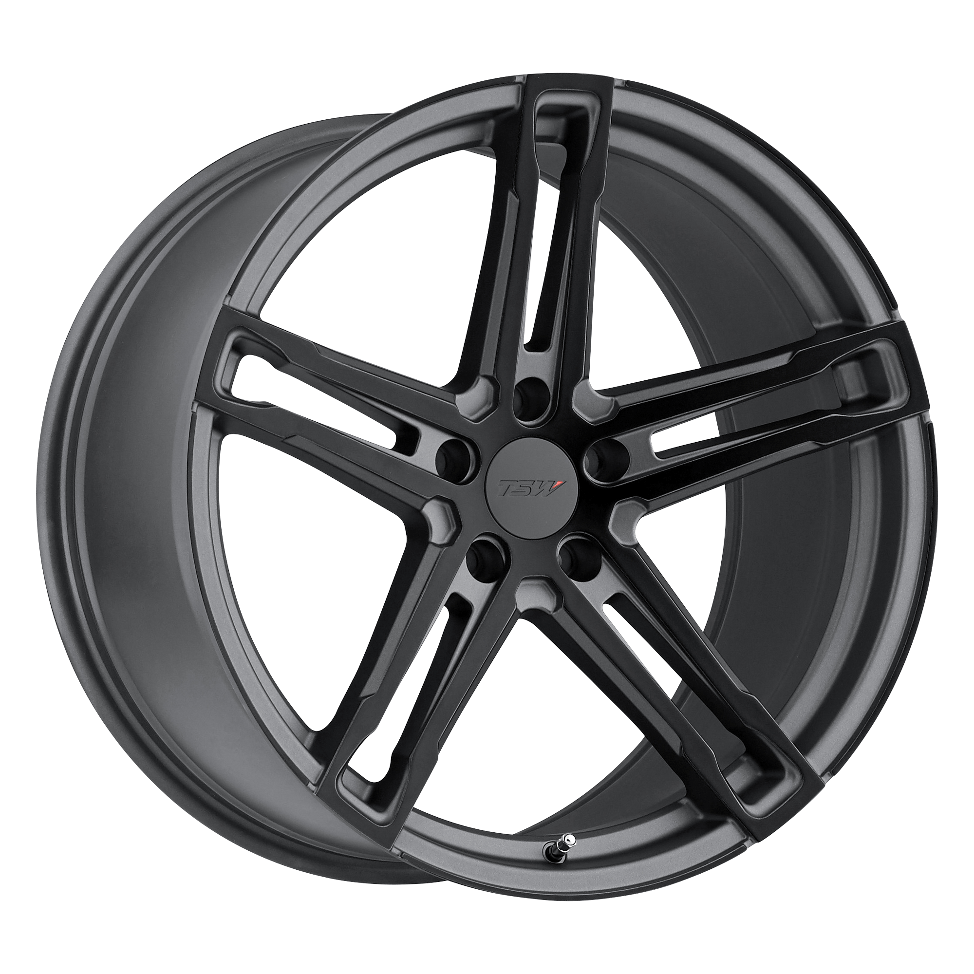 TSW MECHANICA 20x8.5 Matte Gunmetal W/ M-Black Face 5x114.3 40mm