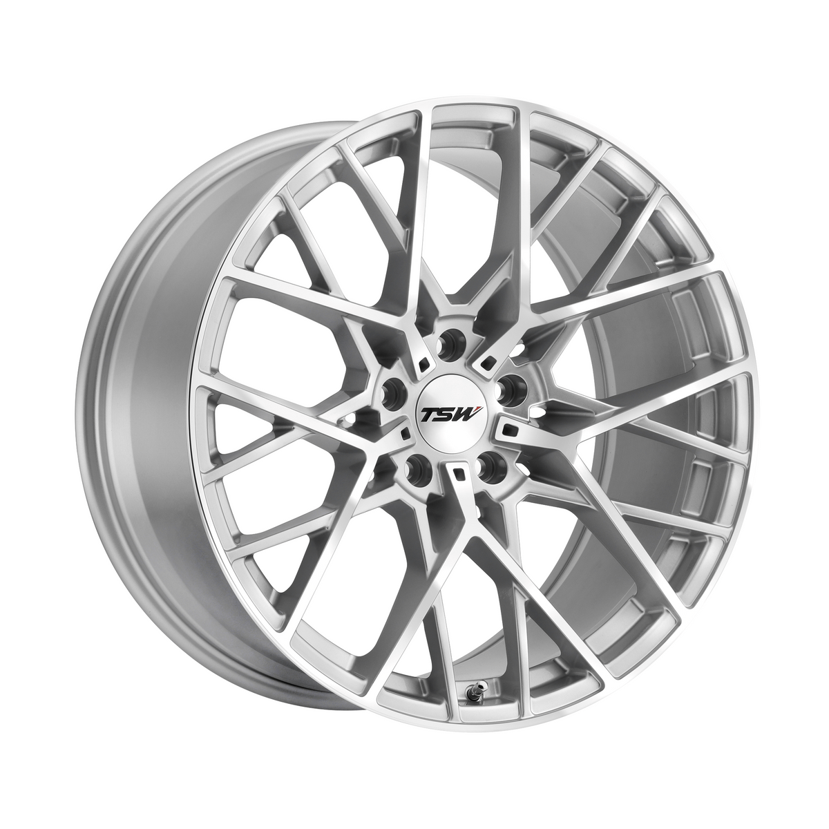TSW SEBRING 20x8.5 Silver W/  Mirror Cut Face 5x114.3 30mm