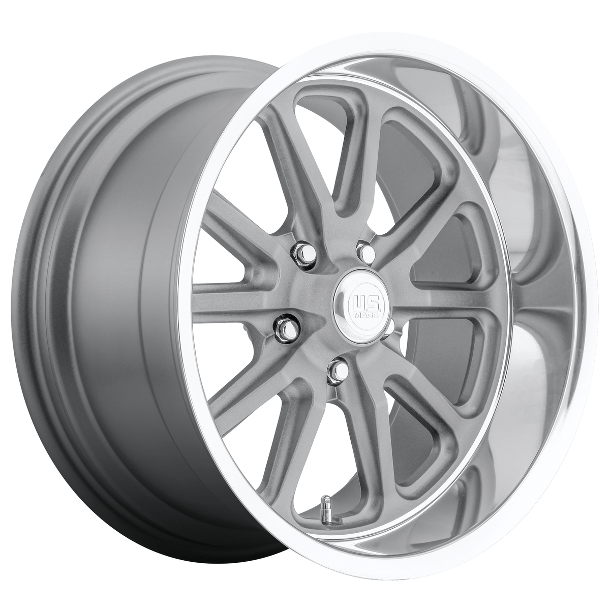 US Mag 1PC U111 RAMBLER 20x10 Textured Gray W/ Dc Lip 5x114.3 40mm