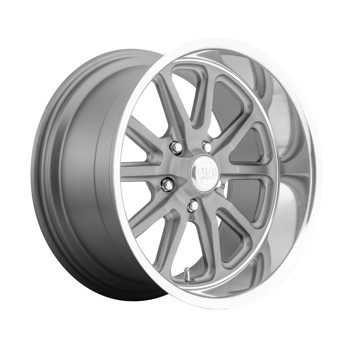 US Mag 1PC U111 RAMBLER 20x8.5 Textured Gray W/ Dc Lip 5x114.3 32mm
