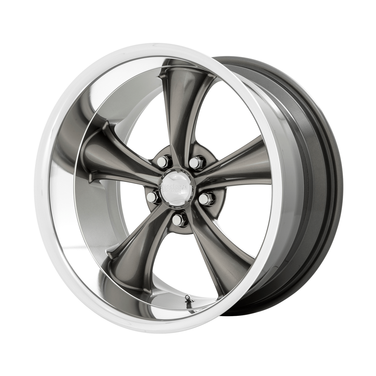 American Racing Vintage VN338 BOSS TT 20x10 Graphite W/ Diamond Cut Lip 5x114.3 35mm