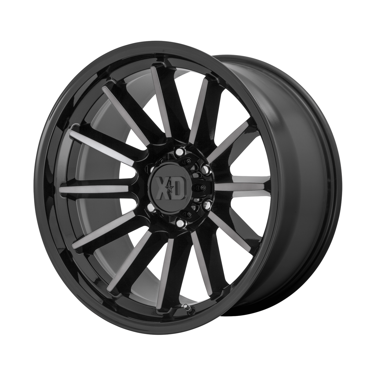 XD XD855 LUXE 17x9 Gloss Black Mach W/ Gray Tint 6x135 18mm