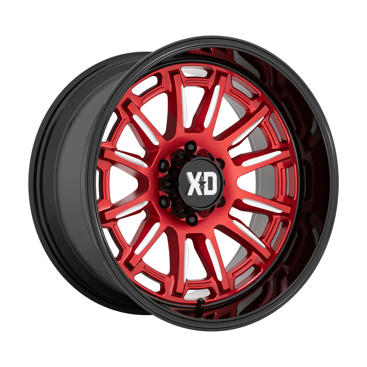 XD XD865 PHOENIX 20x9 Candy Red Milled W/ Black Lip 6x135 18mm