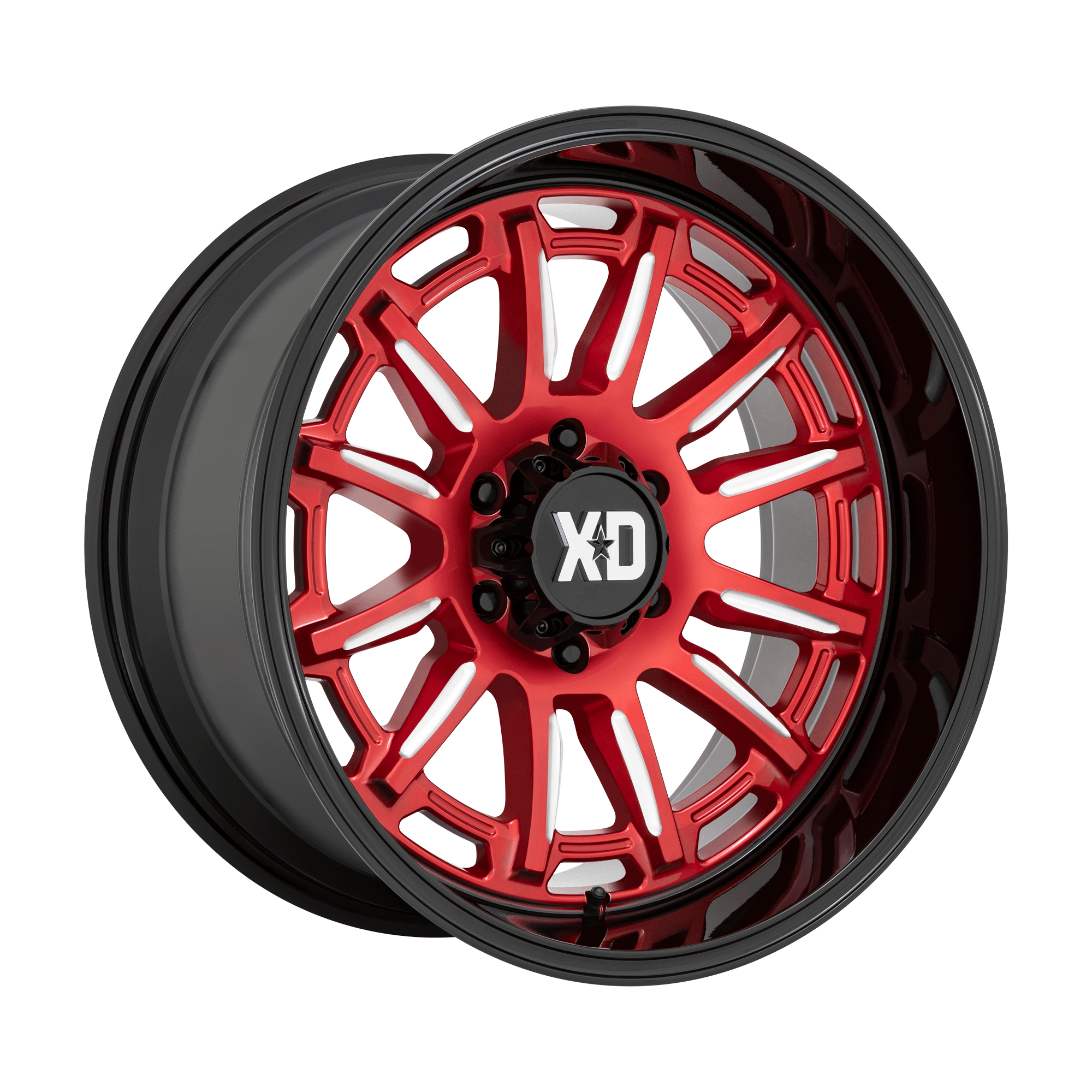 XD XD865 PHOENIX 20x9 Candy Red Milled W/ Black Lip 6x135 18mm